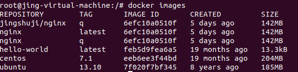 docker images