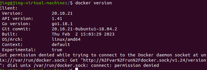docker version